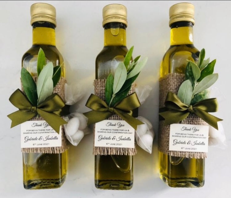 Olive Oil - 250mL Bomboniere with Sugar Almond Sachet